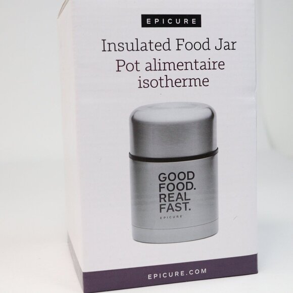 BNIB Epicure Insulated Food Jar Stainless Steel Double Walled 7hrs Cold  9 Hot - Picture 2 of 7